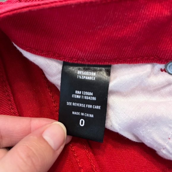 Red Blackheart jean shorts size 0 - Picture 4 of 4